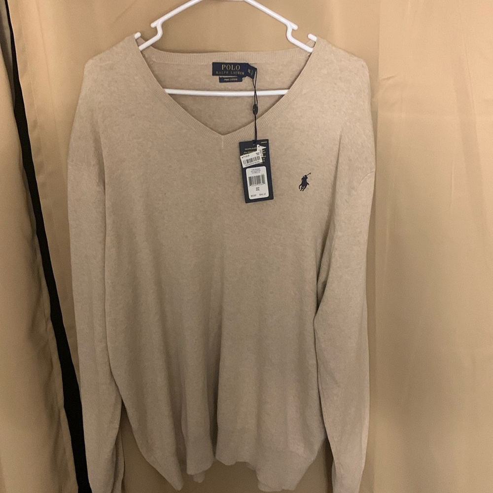Ralph Lauren V-Neck Sweater (100% Pima)